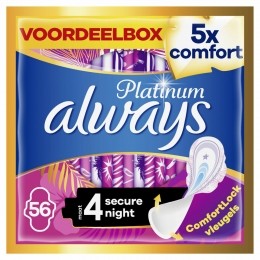 AlwaysMaandverbandPlatinumSecureNight56stuks