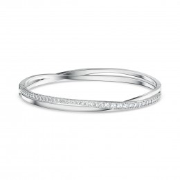 Swarovski5572726-TwistBangleRows-Zilverkleurig-Bangle-Large