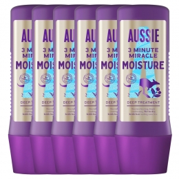 6xAussieHaarmasker3MinuteMiracleMoistureIntensieveVeganHaarverzorging225ml