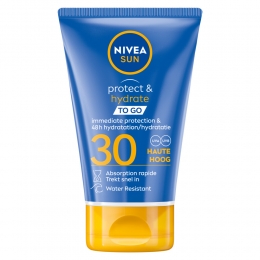 3xNIVEASunProtectHydrateZonnemelkTravelsizeSPF3050ml
