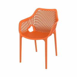 TuinstoelArianemetarmleuningoranjekunststof