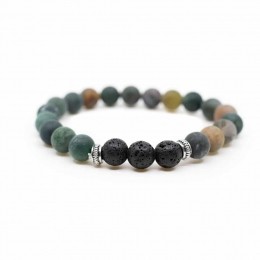 EdelsteenArmbandAgaatLavastenen