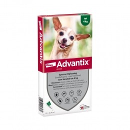 AdvantixSpotOn40AntiVlooienenTekenDruppelsHondtot4kg6pipetten