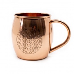 KoperenBekerFlowerofLifeGetst470ml