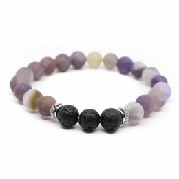 EdelsteenArmbandAmethistLavastenen
