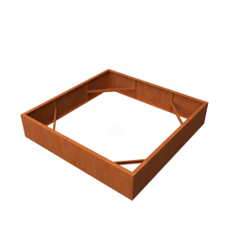 ArtesaRechthoekigeplantenbakcortenstaalL200xB200xH40cmzonderbodemGeroba-Geroba