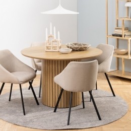 BendtRondeEettafelVilhelmEiken120cm-Naturel