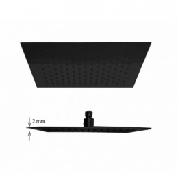 RegendouchekopBestDesignNero-BrauseVierkant20cm304LMatZwart