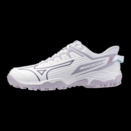 MizunoWAVELYNX2HockeyschoenenWitVioletIndigoCamelliaRosDamesHerenMaat43