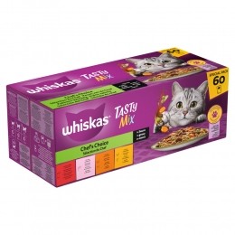 WhiskasAdult1SausSelectieVanDeChefMaaltijdzakjesKattenvoerNatMultipack60x85gr