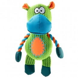 Honden-pluchespeelgoedMeshNijlpaardgroen-blauw