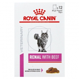 RoyalCaninCatRenalBeefPouchWet12x85g