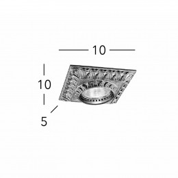 KolarzplafondspotMiladychroomkleuriglengte10cm