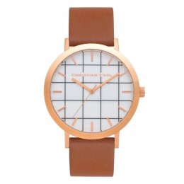 ChristianPaul-AvalonGrid43MM-RoseGoldplateTan