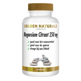 GratisVerzending2xGoldenNaturalsMagnesiumCitraat250mg60vegacapsules