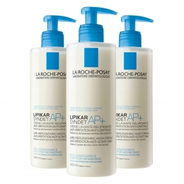 3xLaRochePosayLipikarSyndetAPDouchecreme400ml