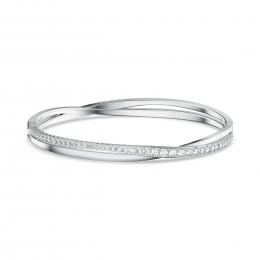 Swarovski5572726-TwistBangleRows-Zilverkleurig-Bangle-Large