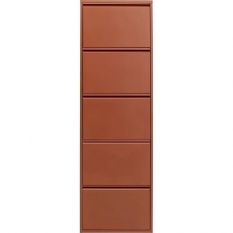 SchoenenkastCarusobruin5ladenKareDesign