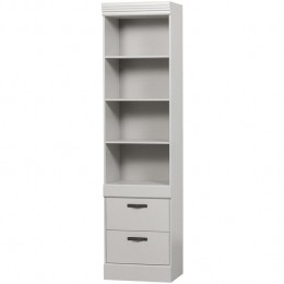 WOOODBoldBoekenkast-Grenen-Sneeuwwit-215x54x43