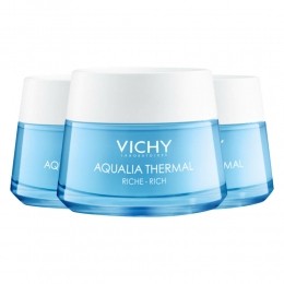3xVichyAqualiaThermalRehydraterendeDagcrmeDrogeHuid50ml