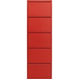SchoenenkastCarusorood5ladenKareDesign