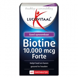 GratisVerzending3xLucovitaalBiotine10000mcgForte60zuigtabletten