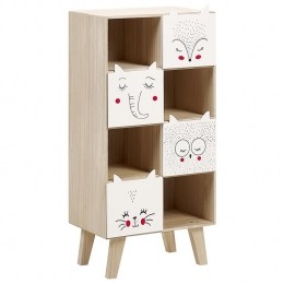 Beliani-RUPERT-Boekenkast-LichthoutWit-MDF