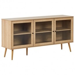 Beliani-ALBANY-Sideboardmet3deuren-Lichthout-Vezelplaat