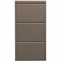 SchoenenkastCarusotaupe3ladenKareDesign