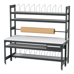Inpaktafelmetrolhouder-1lade-2100x900x2000mm-ITK10301Antracietral7016