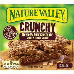 NatureValleyCrunchyHaverenPureChocolade5x2stuks
