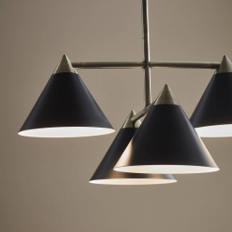 MarksljdHanglampKlintvanmetaalzwart4-lamps