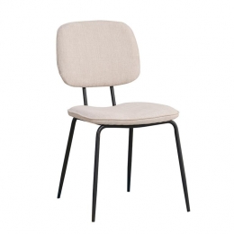 Bronx71ScandinavischeeetkamerstoelIvargerecycledestofbeige