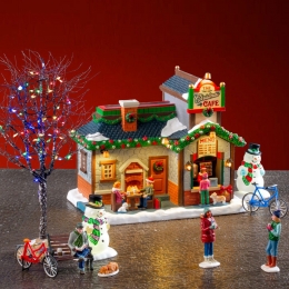 TheChristmasCafeSet18x48x26cmKerstdorpLEMAX-Lemax
