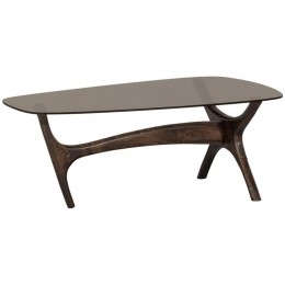 WOOODFlashSalontafel-GlasHout-Walnoot-42x110x60