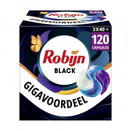 3xRobijnWascapsules3-in1BlackVelvet40stuks