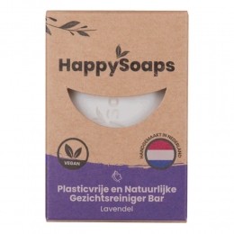HappySoapsGezichtsreinigerBarLavendel70gr