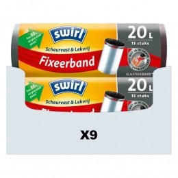 9xSwirlPedaalemmerzakkenmetFixeerband20liter15stuks