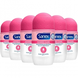 6xSanexDeodorantRollerDermoCare50ml