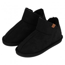 ApolloPantoffelsDamesBootsSuedeZwart-3738