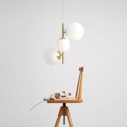 ALDEXHanglampJoelmessingwit4-lamps