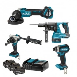 MakitaDLX4158TJ4-deligCombiset3x50AhAccuAcculader