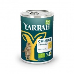 12xYarrahBioKattenvoerChunksKip405gr
