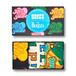 Happysocks3stuksTheBeatlesHeyJudeGiftBoxActie