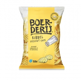 10xBoerderijChipsZeezoutRibbel150gr