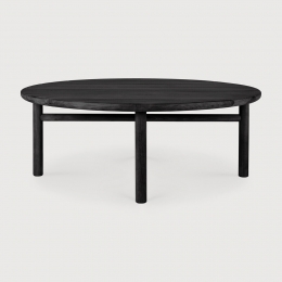 EthnicraftRondeOutdoorSalontafelQuatroTeakhout95cm-Zwart
