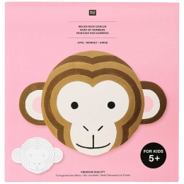 Kidsschilderenopnummerset-aap