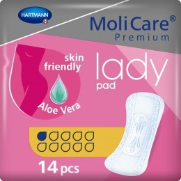 4xMolicarePremiumLadyPad1Druppel181mlAbsorptie14stuks
