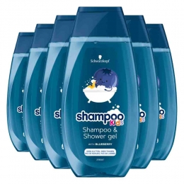 6xSchwarzkopfKidsBoysPiraatShampooenDouchegel250ml