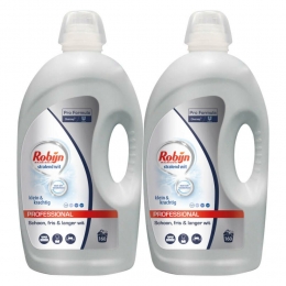 2xRobijnProfessionalVloeibaarWasmiddelKleinKrachtigWitteWas160WasbeurtenProFormula432liter